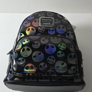 Loungefly Disney Nbc Nightmare Before Christmas Holographic Mini Backpack New